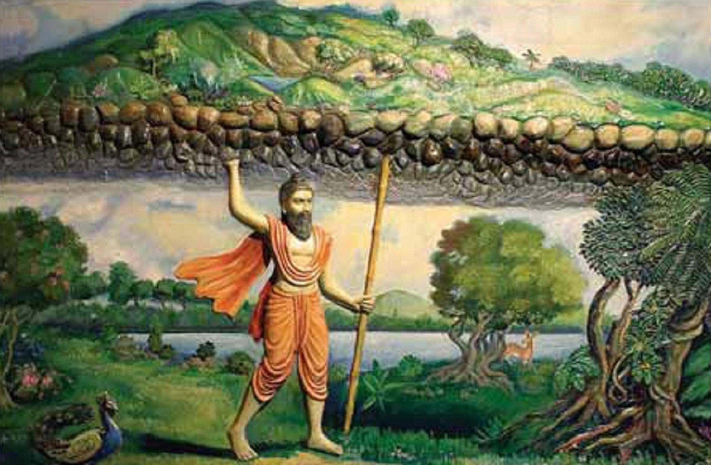 A painting of a traveller on the path, for the song Jivani