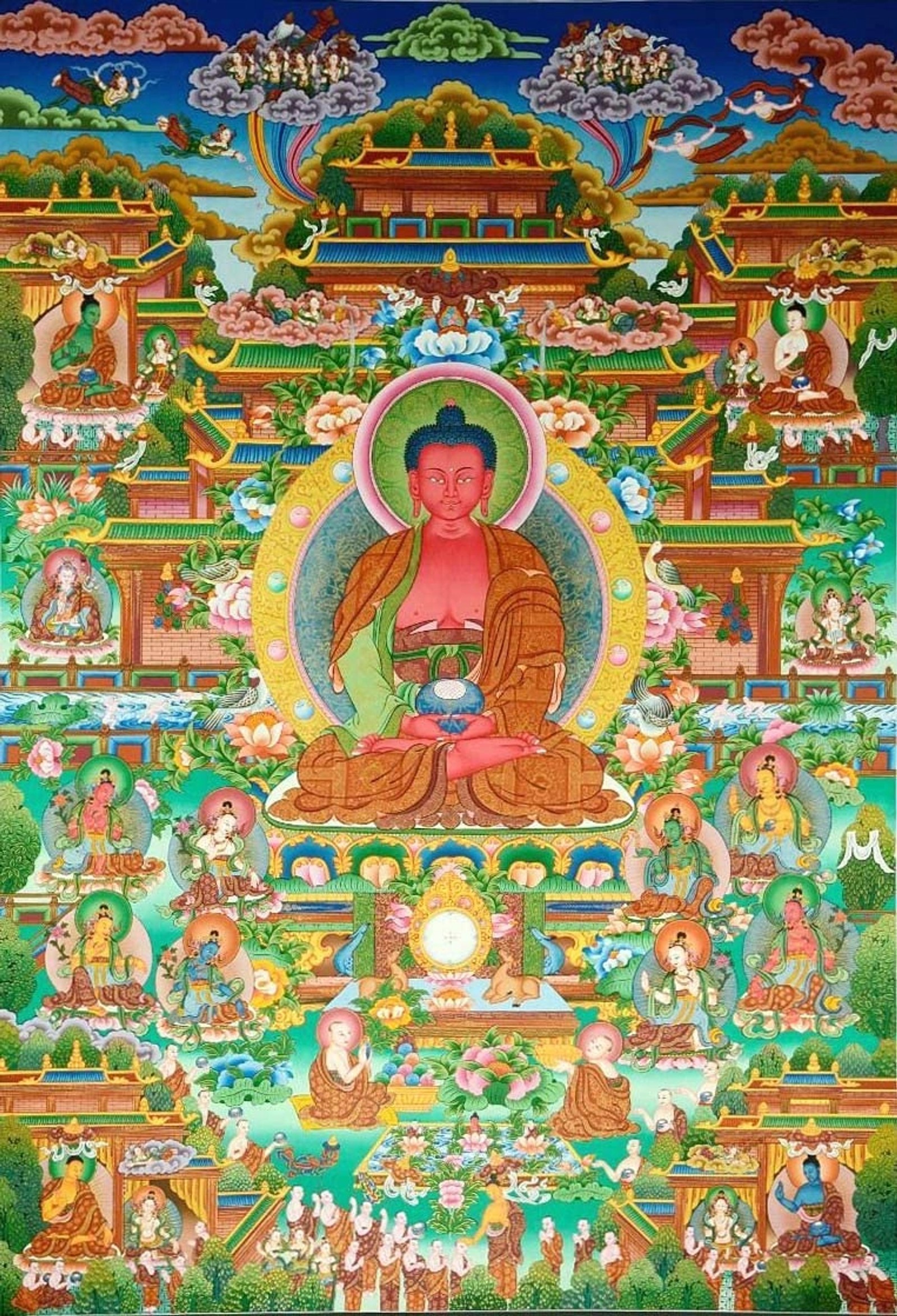 A thangka of Amitabha Buddha